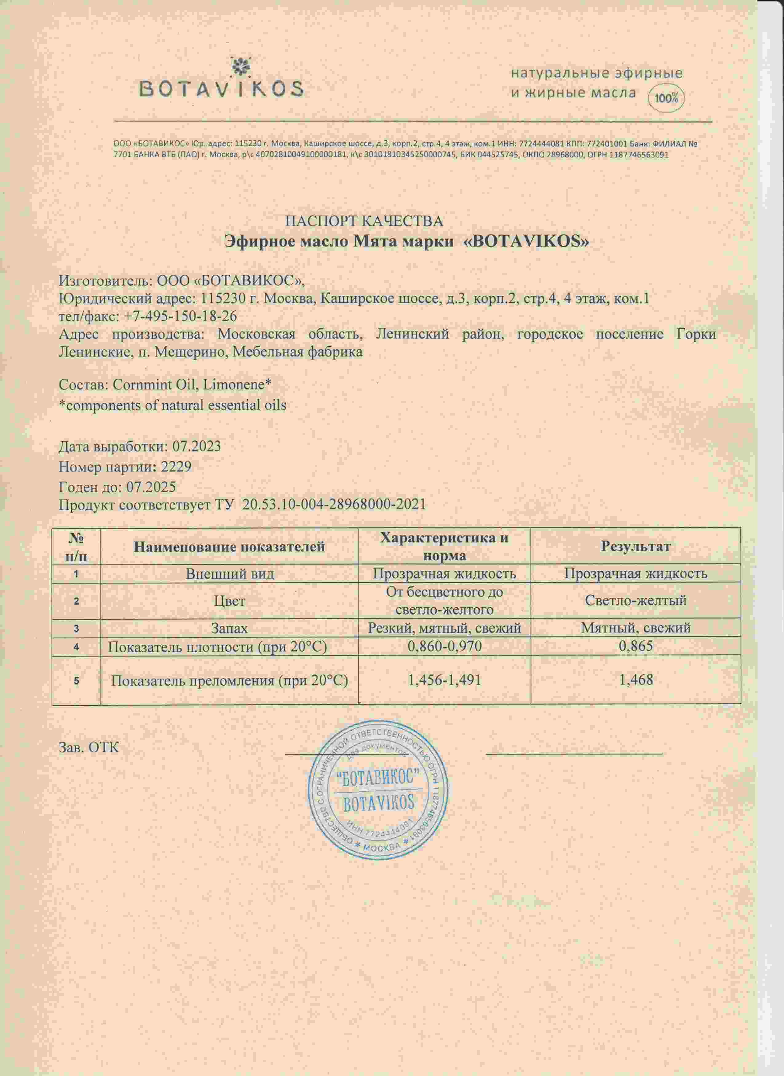 Паспорт №072023